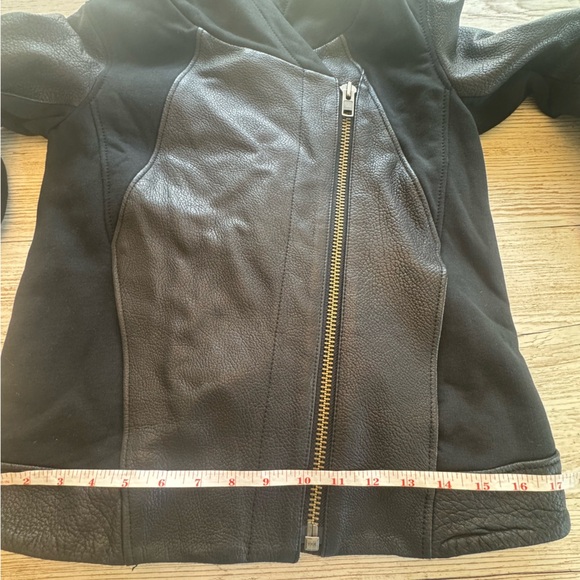 NWOT Helmut Lang 100% Lamb Leather Jacket 2 Asymmetrical Zip Double Lined Coat S - Picture 14 of 16